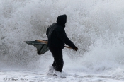 Ravfisker prøver lykken efter storm